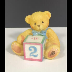 Vintage Hillman Enesco 302848 1997 2nd Birthday Cherished Teddies Number Block 2